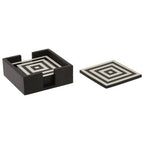 Set of 4 Black and White Marble Coasters
