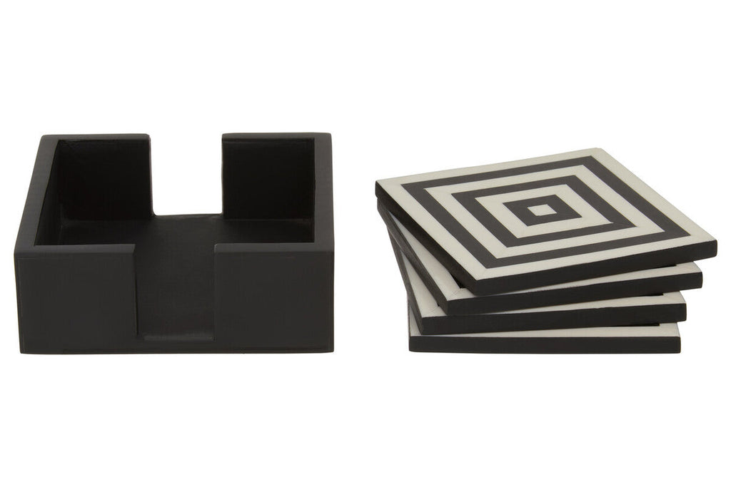 Set of 4 Black and White Marble Coasters