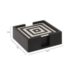 Set of 4 Black and White Marble Coasters