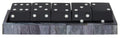 Grey Bone Dice Set with Black Dice