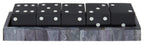 Grey Bone Dice Set with Black Dice