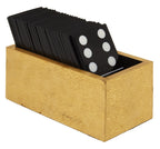 Gold Domino Set with Black Dominoes