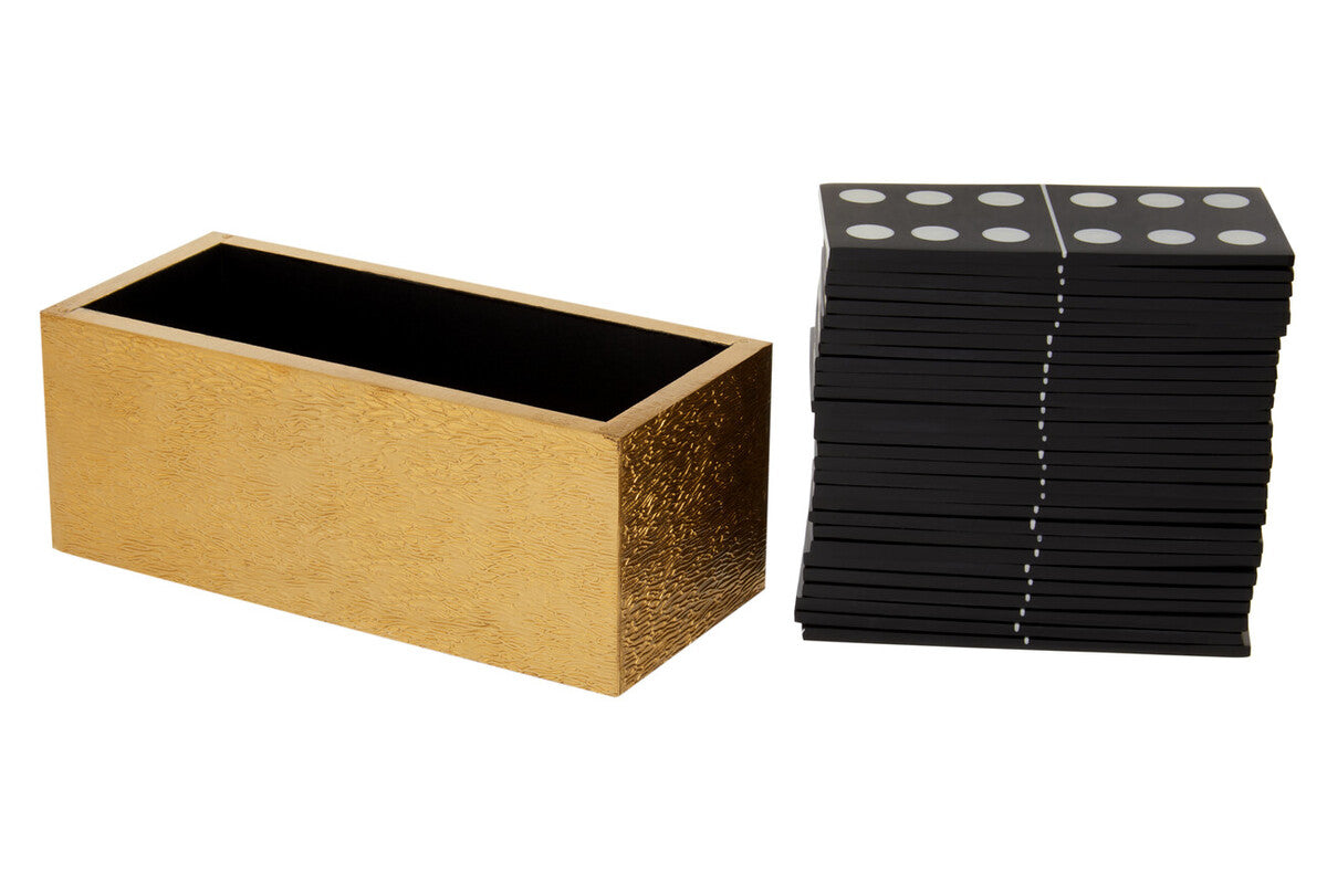 Gold Domino Set with Black Dominoes