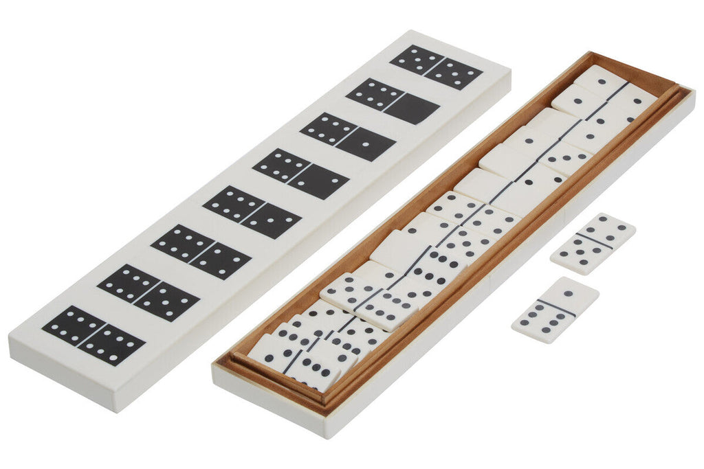White and Black Finish Domino Box