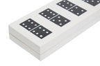White and Black Finish Domino Box