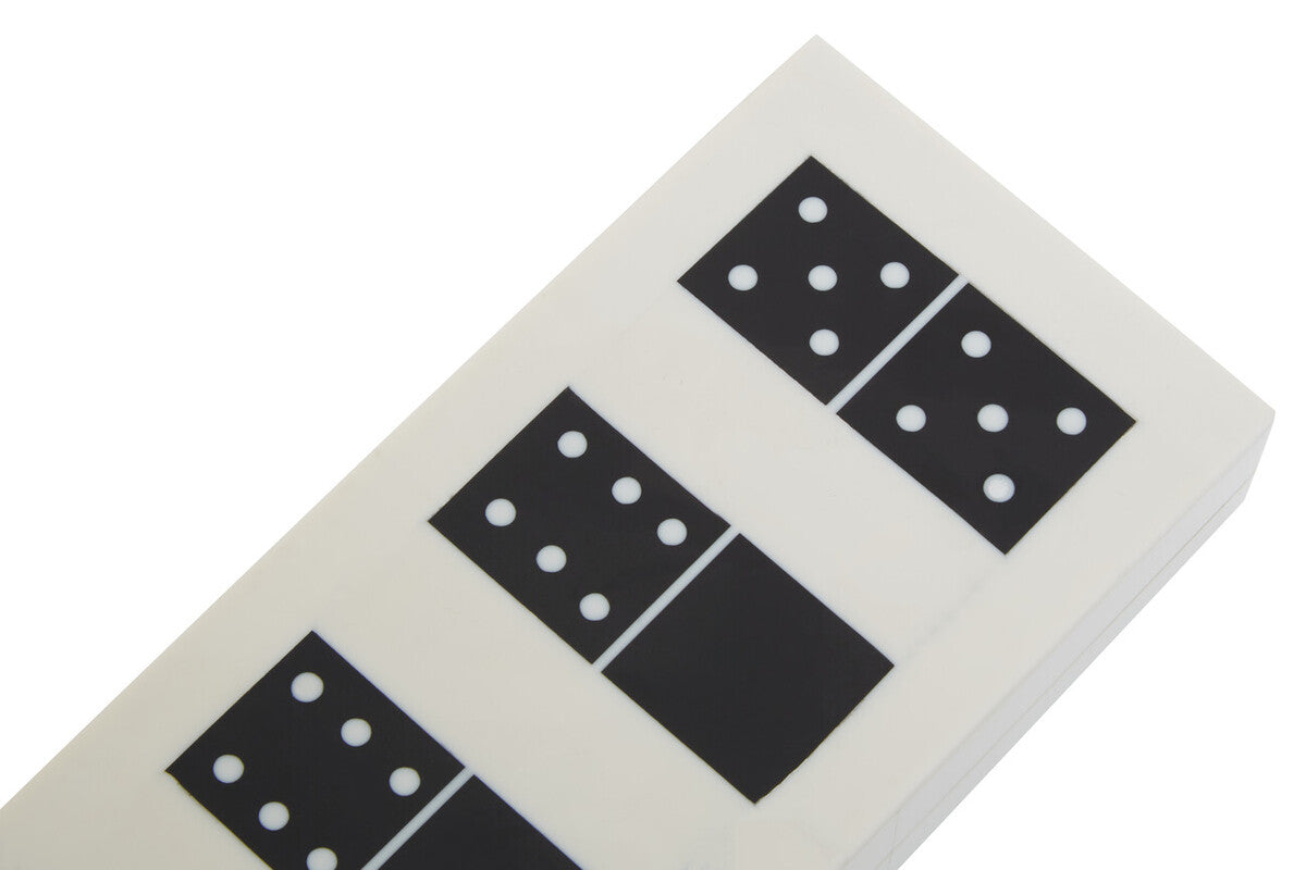 White and Black Finish Domino Box