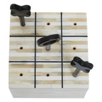 Cream and Black Bone Noughts & Crosses
