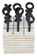 Cream and Black Bone Noughts & Crosses