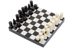 Small Black and White Foldable Chess Set