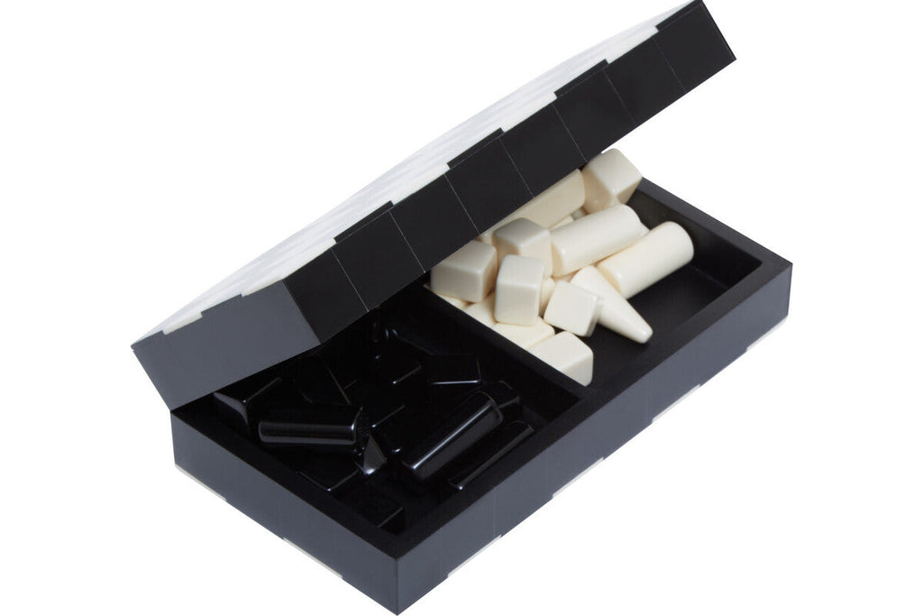 Small Black and White Foldable Chess Set
