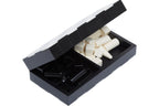 Small Black and White Foldable Chess Set