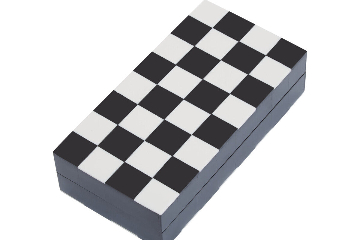 Small Black and White Foldable Chess Set
