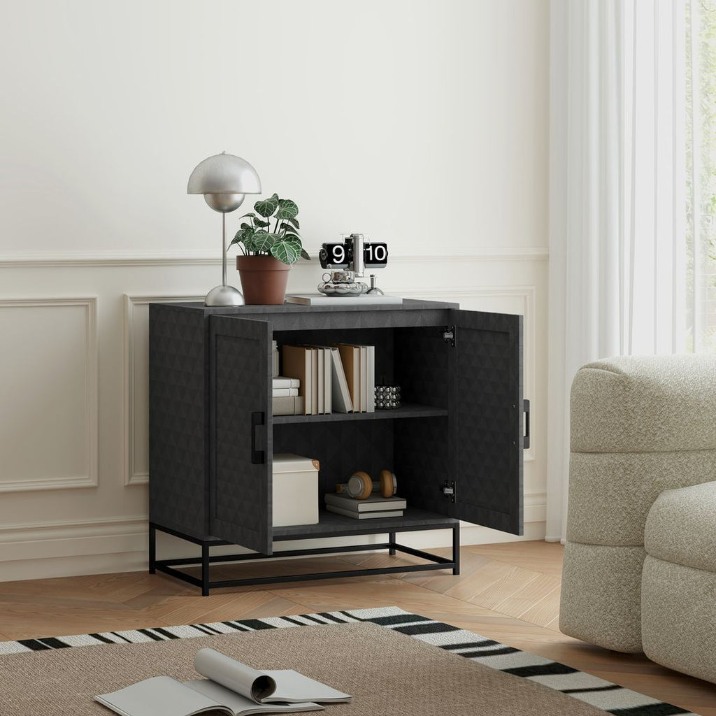 Modern Storage Cupboard with Adjustable Shelf and 2 Doors