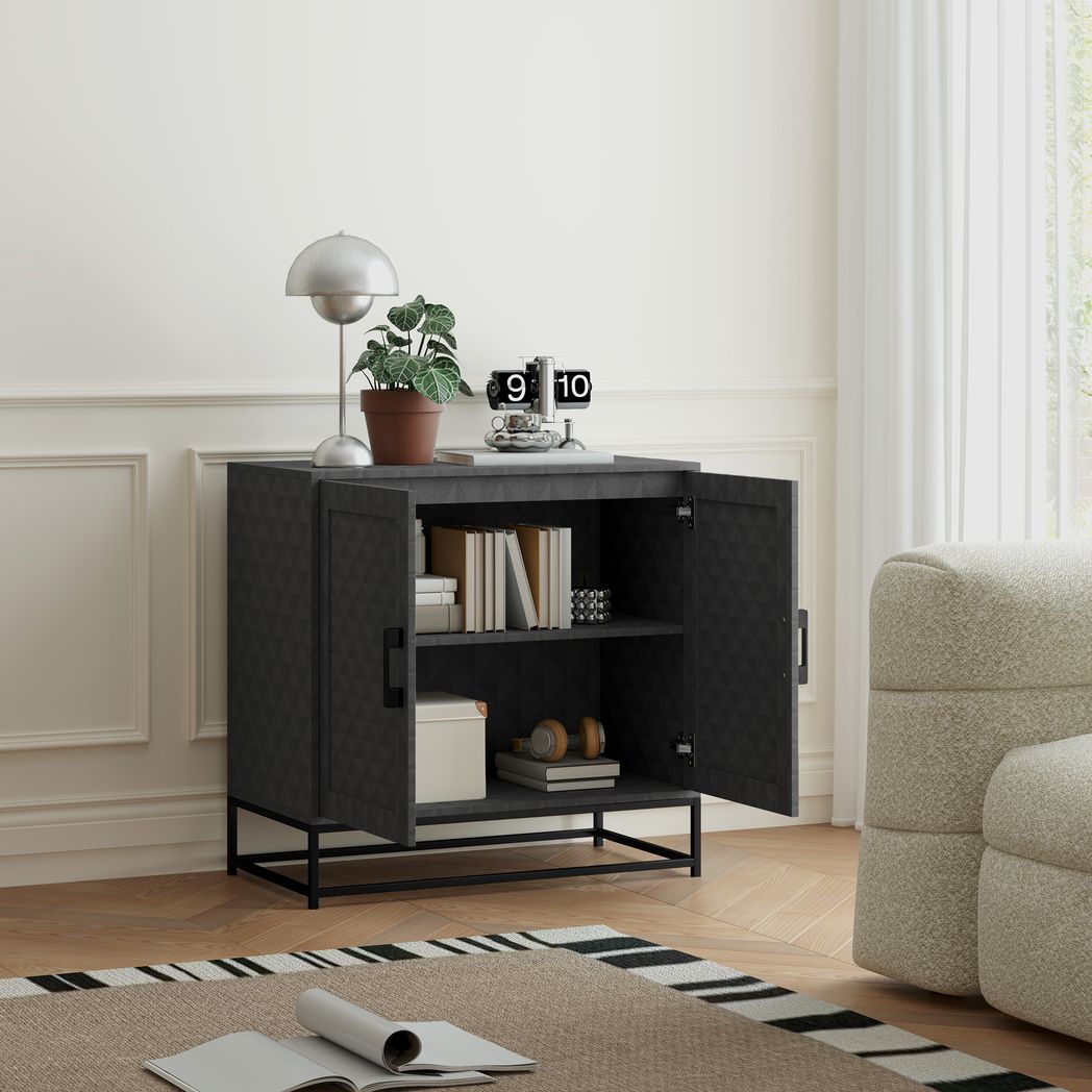 Modern Storage Cupboard with Adjustable Shelf and 2 Doors