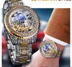 Carved Tourbillon Mechanical Watch