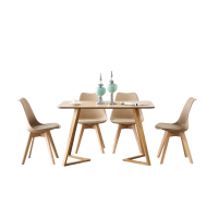 Lorenzo Dallas Dining Set Vanilla Set of 4 White