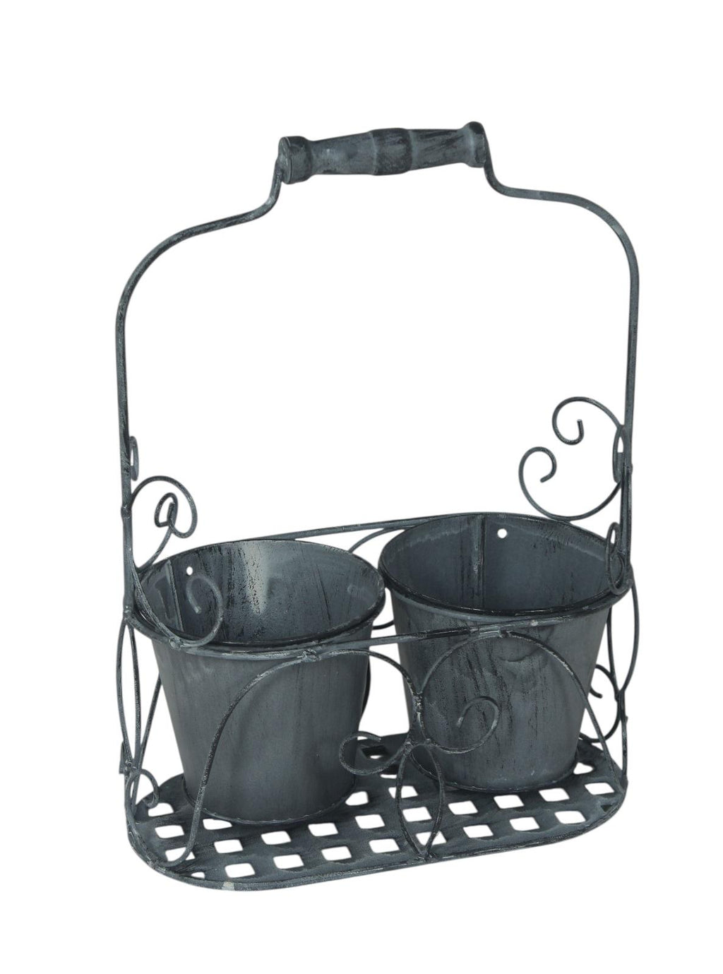 White 2 Pot Planter