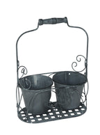White 2 Pot Planter