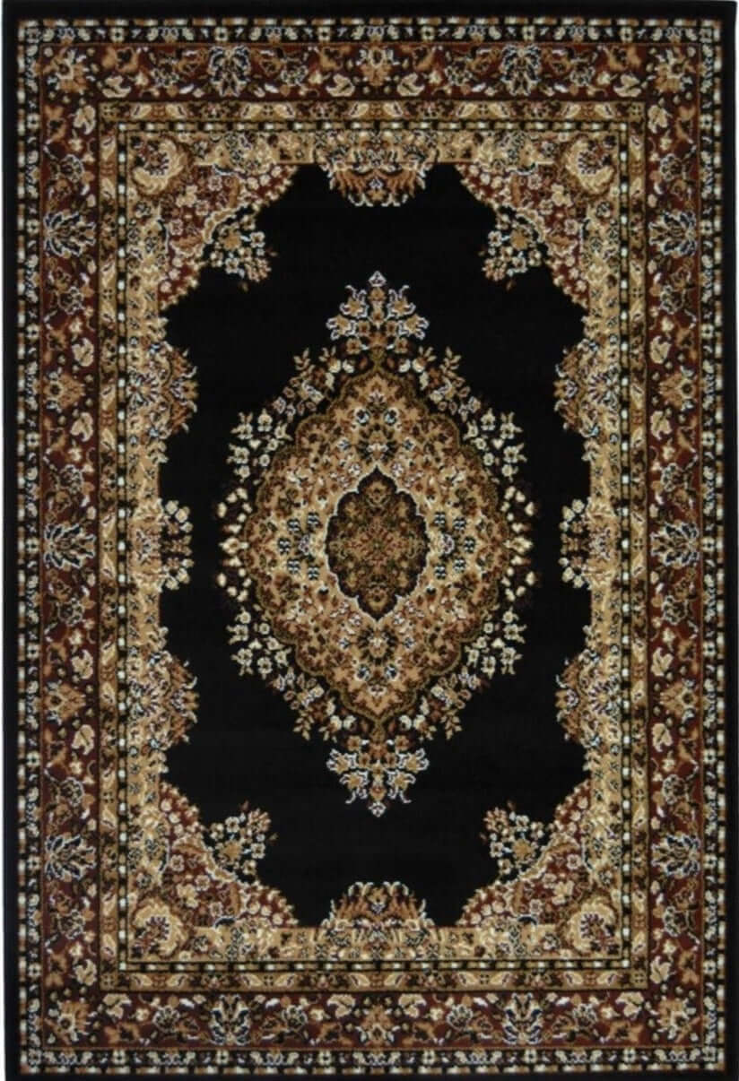 Maestro Traditional Black Rug