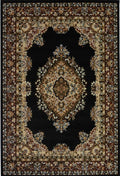 Maestro Traditional Black Rug