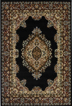 Maestro Traditional Black Rug