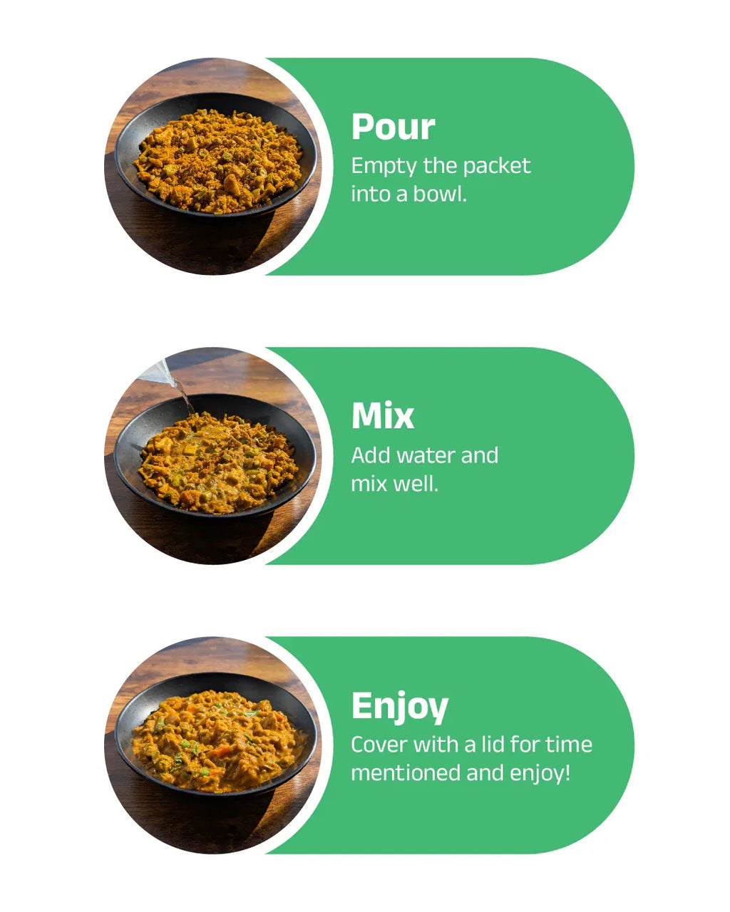 5 Minutes To Delhi Aloo Matar Camping Meal (Vegan)