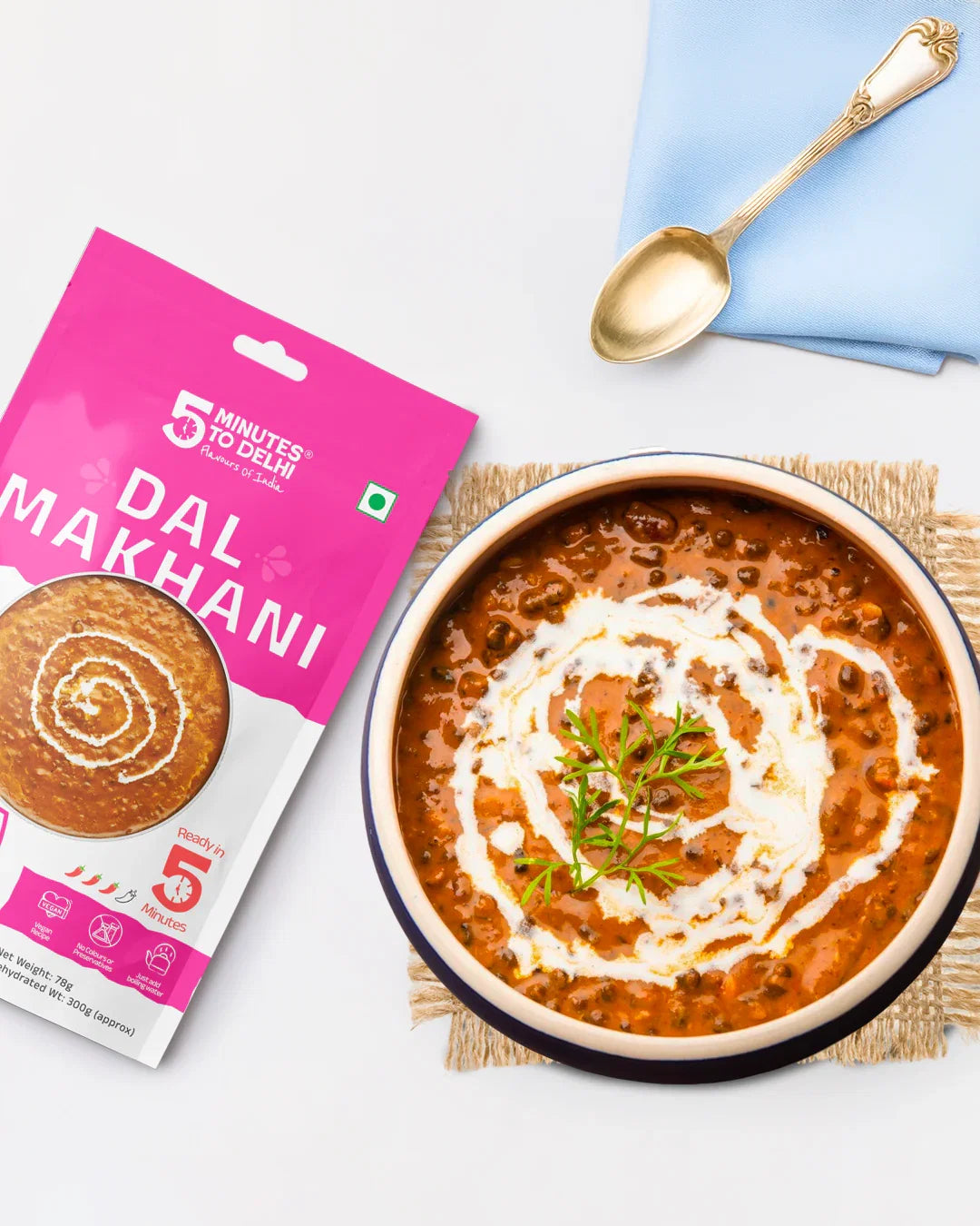 5 Minutes To Delhi Dal Makhani Camping Meal (Vegan)