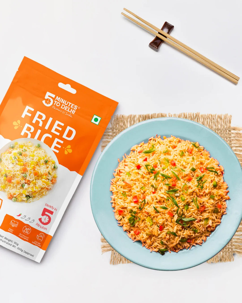 5 Minutes To Delhi Fried Rice Camping Meal (Vegan)