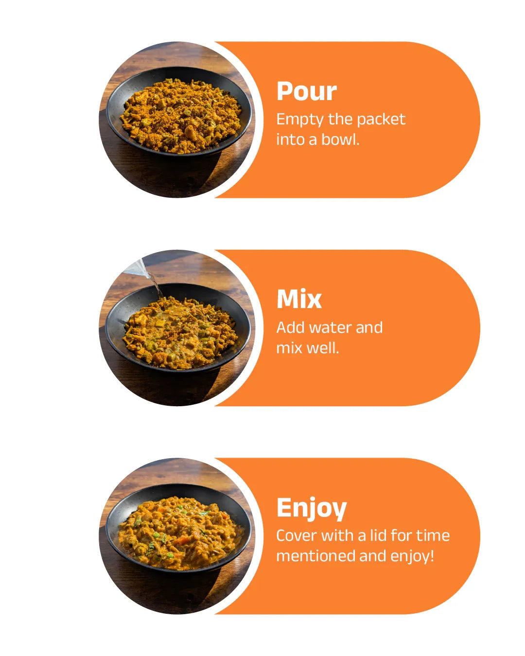 5 Minutes To Delhi Fried Rice Camping Meal (Vegan)