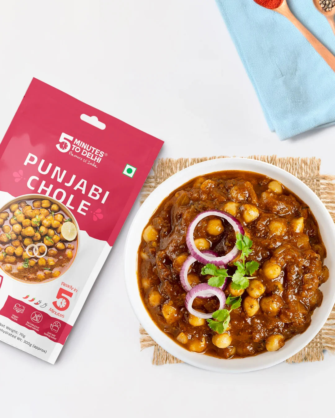 5 Minutes To Delhi Punjabi Chole Camping Meal (Vegan)