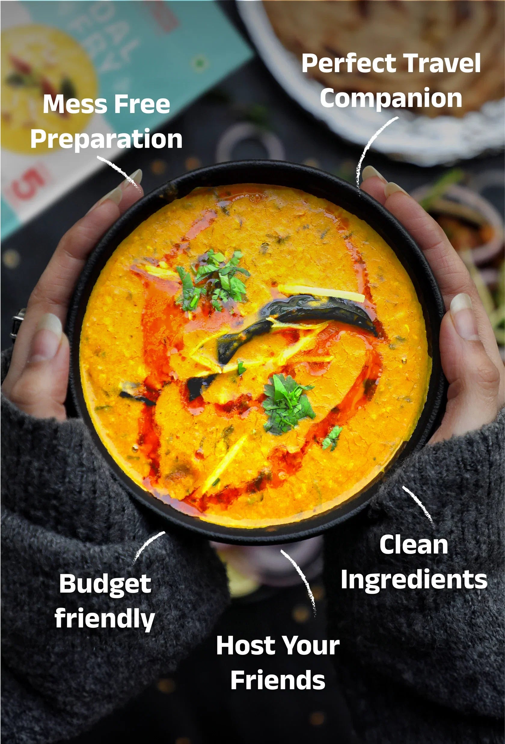 5 Minutes To Delhi Urad Dhal Camping Meal (Vegan)