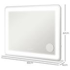 Vanity Mirror with Lights, 10X Magnifying, USB Charging Port, White