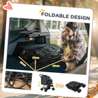 Pet Stroller - Foldable Dog Carriage w/ Reversible Handle - Grey