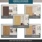 Modern Sliding Barn Door Hardware Kit Track System Gear Set Divider