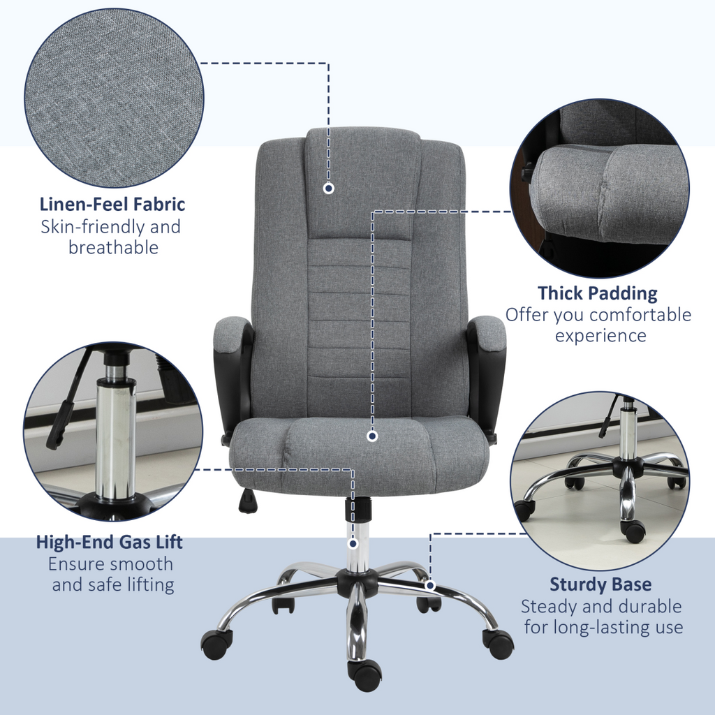Executive Office Chair Height Adjustable Computer Chair, Grey
