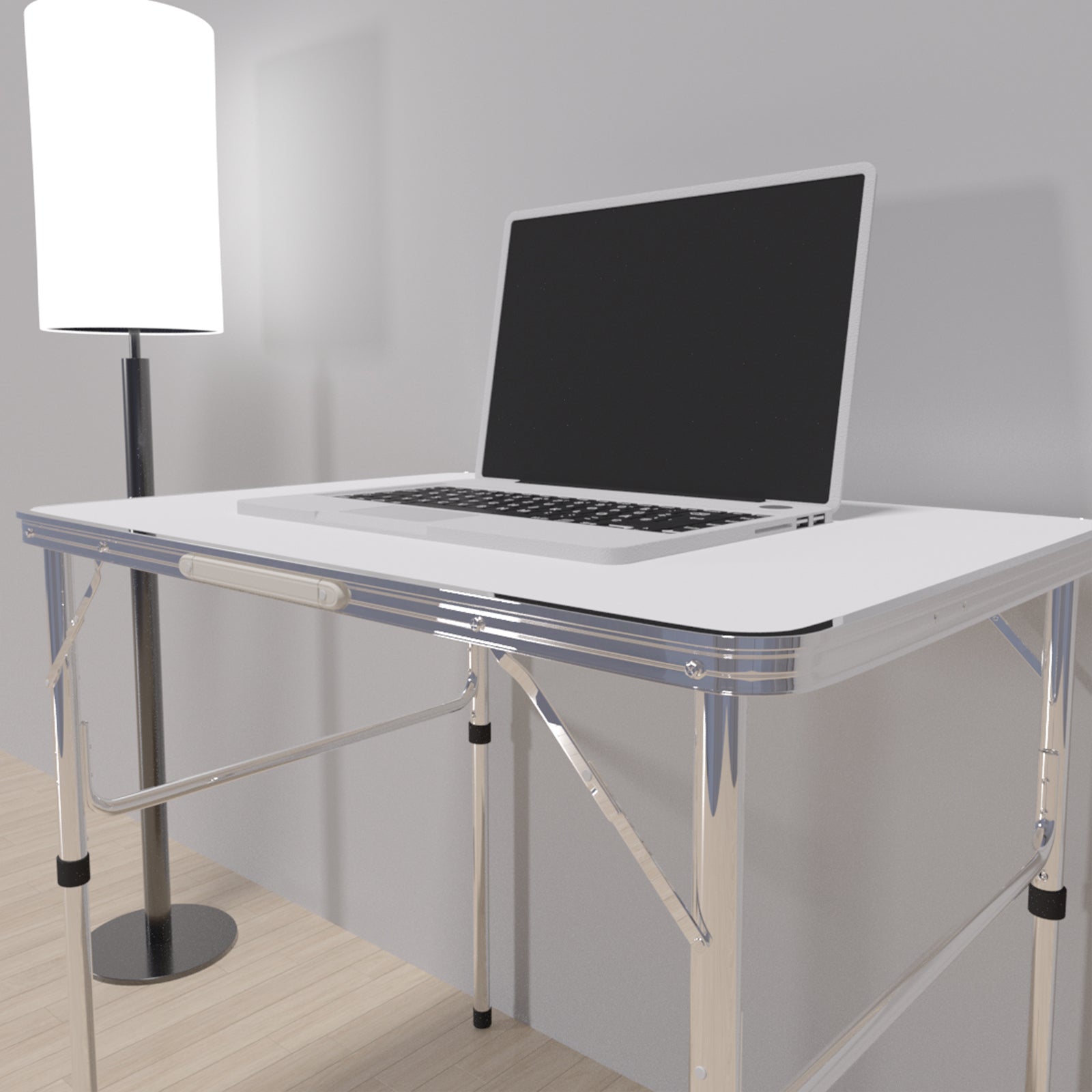 Adjustable Height Folding Table | Aluminium & MDF | 9 Size Options | Indoor & Outdoor