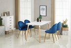 Halo Dining Set, a Table and Chairs Set of 4, White/Grey