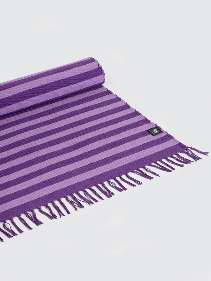 Yoga Studio GOTS Organic Cotton Yoga Mat Striped Purple