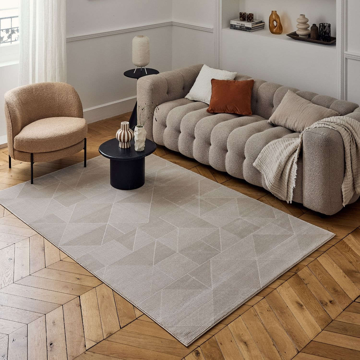 Carmel Beige Rug Abstract