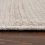 Carmel Cream-Beige Striped Rug