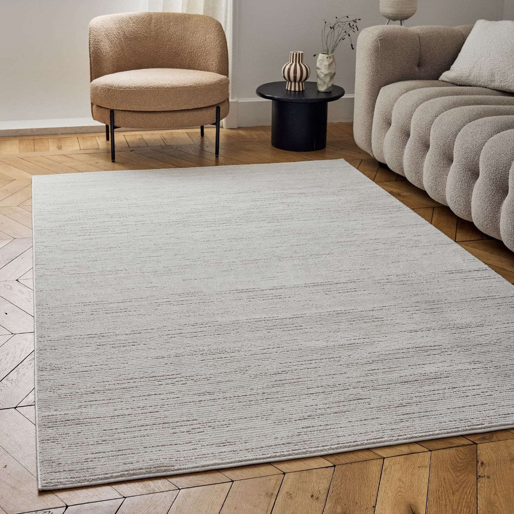 Carmel Cream-Beige Striped Rug