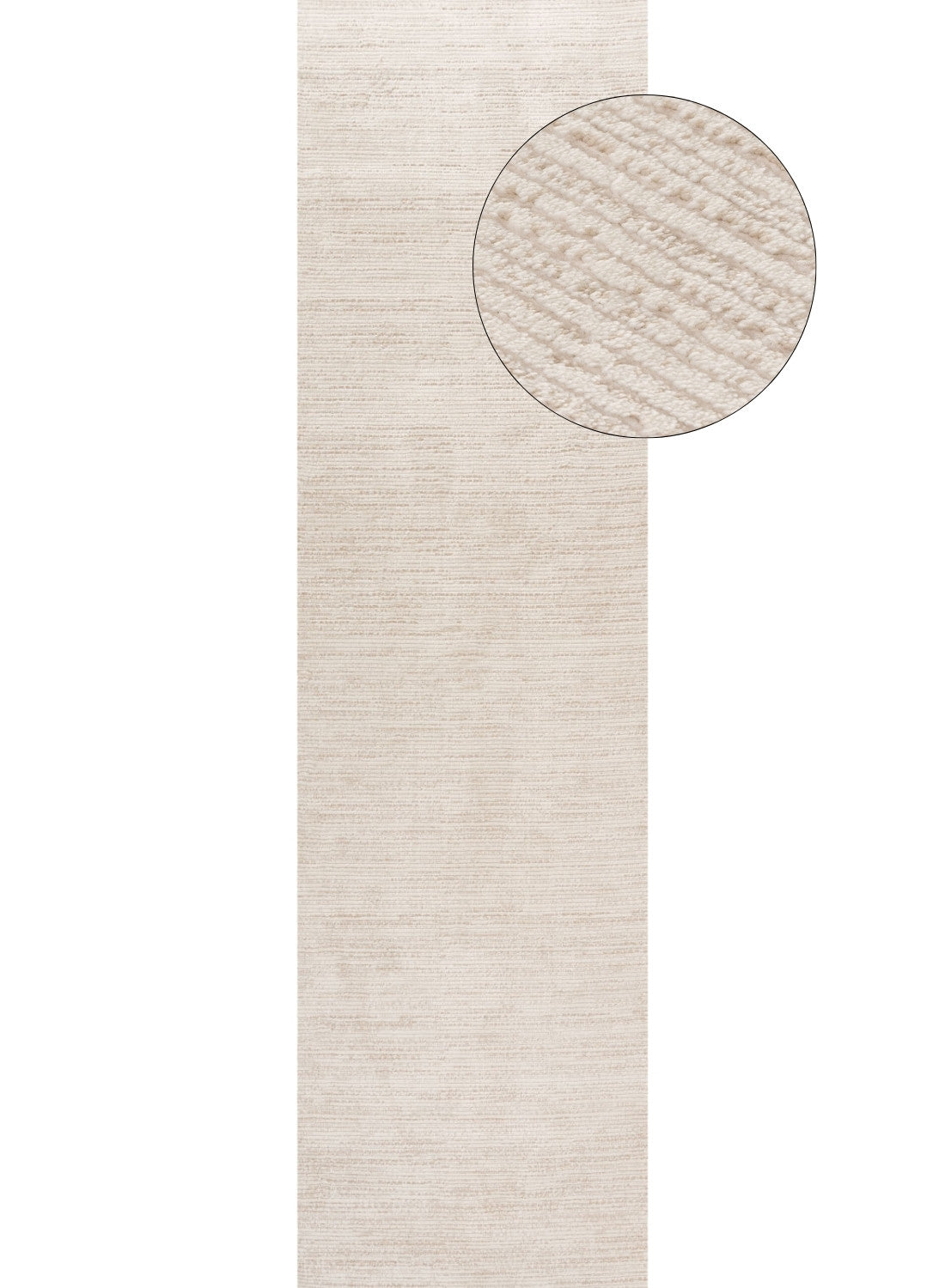 Carmel Cream-Beige Striped Rug 80X300 cm