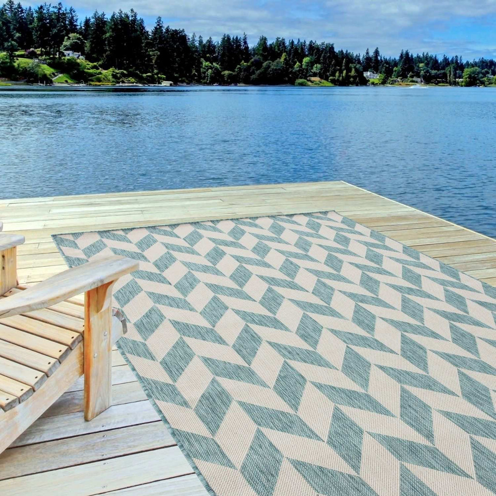 Ecology Outdoor Rug Aqua