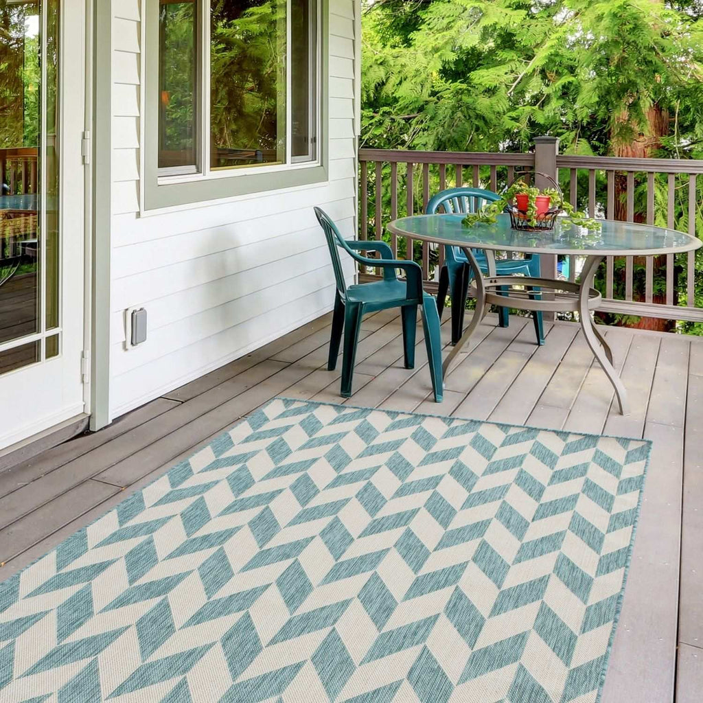 Ecology Outdoor Rug Aqua