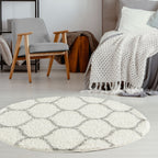 Moroccan Ivory Shaggy Rug
