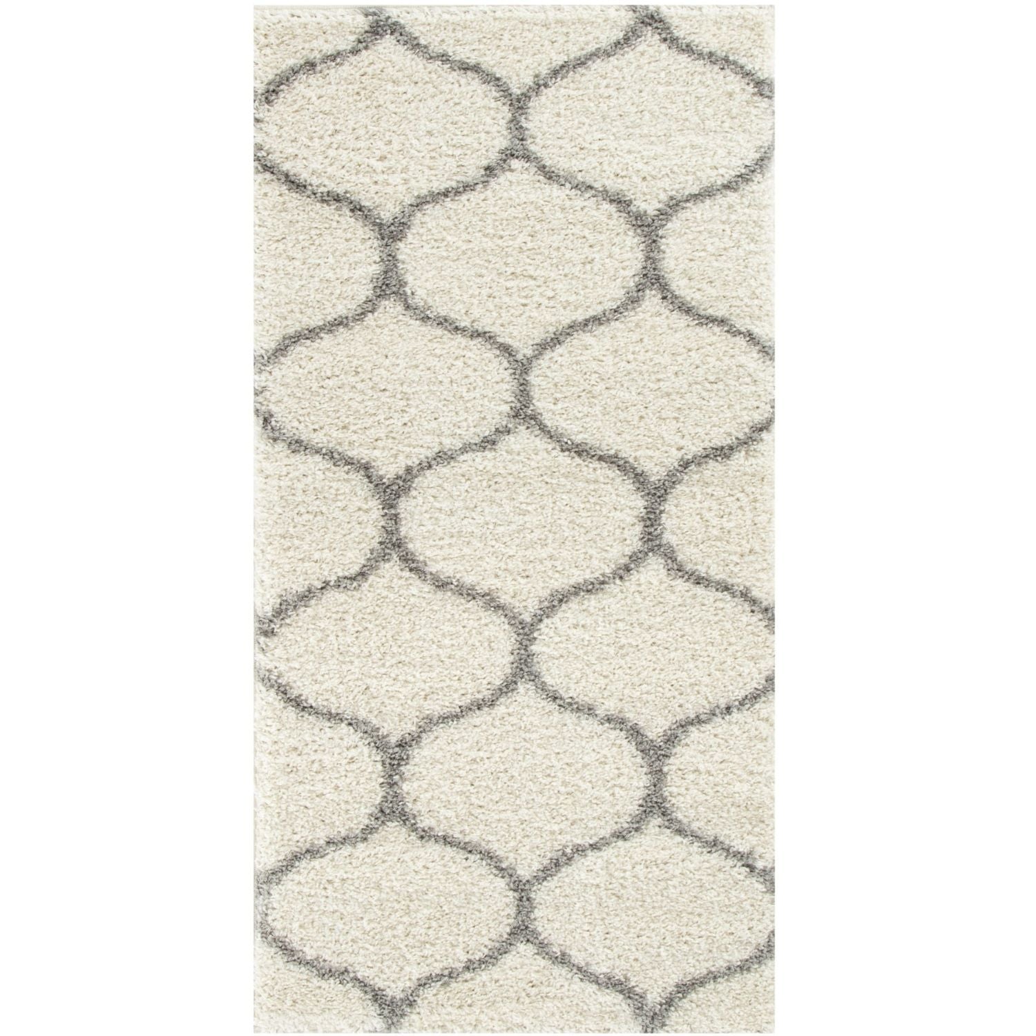 Moroccan Ivory Shaggy Rug