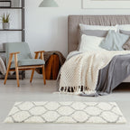 Moroccan Ivory Shaggy Rug