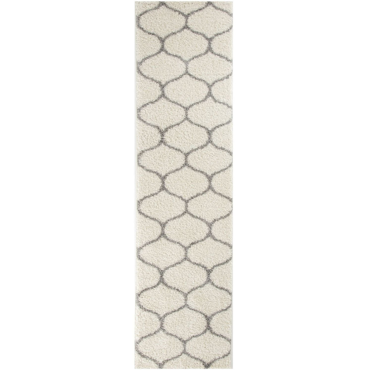 Moroccan Ivory Shaggy Rug 80X300 cm