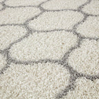 Moroccan Ivory Shaggy Rug