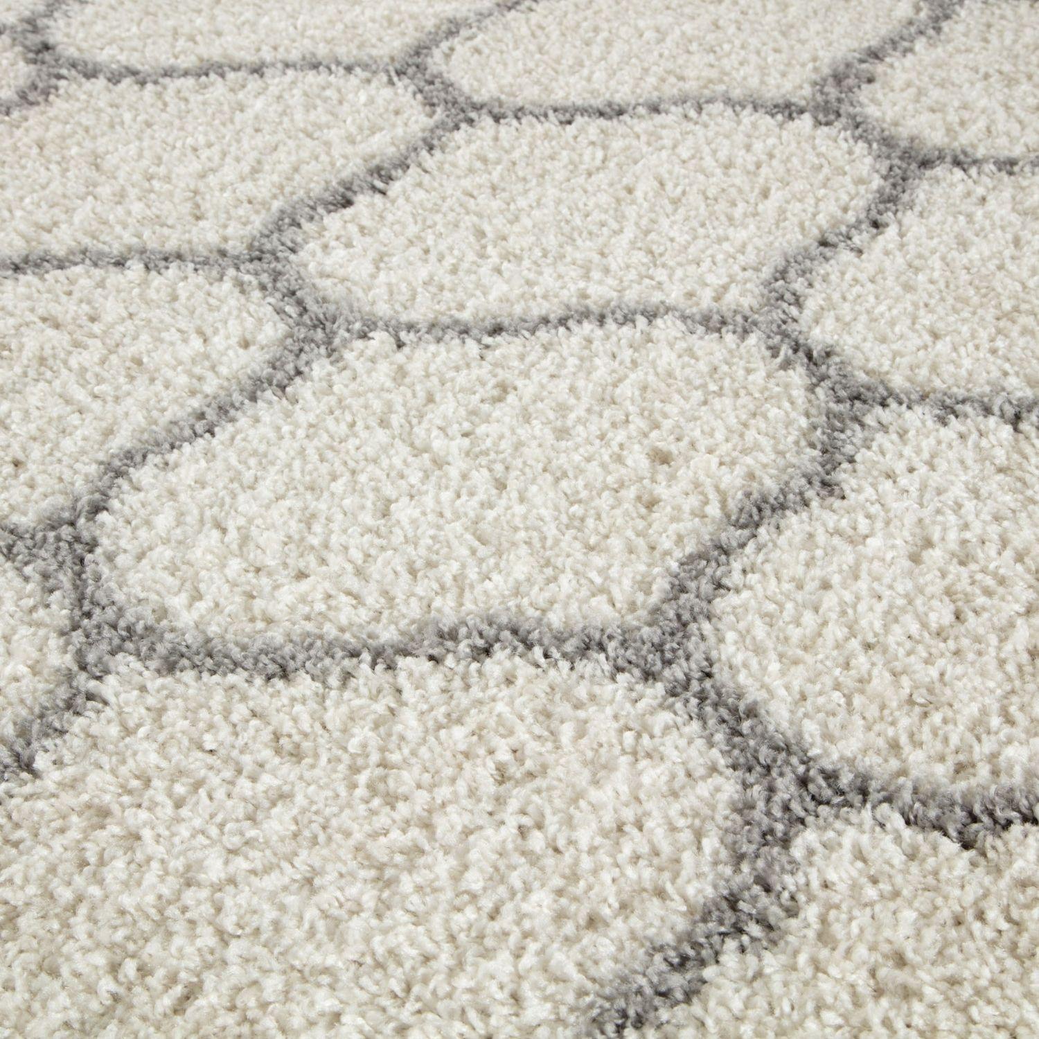 Moroccan Ivory Shaggy Rug